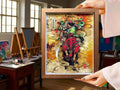 3D Paper Cut Guan Gong - Chinese God of Wealth Talisman-Customizable Consecration Service - A framed 3D paper art piece…